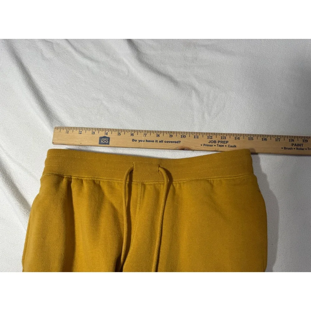 True Religion Mens Mustard Yellow Horseshoe Logo Jogger Sweatpants